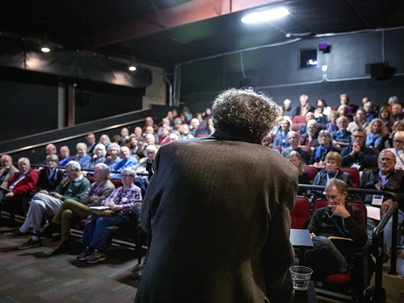 Lifelong learners in a class at the Loft Cinema