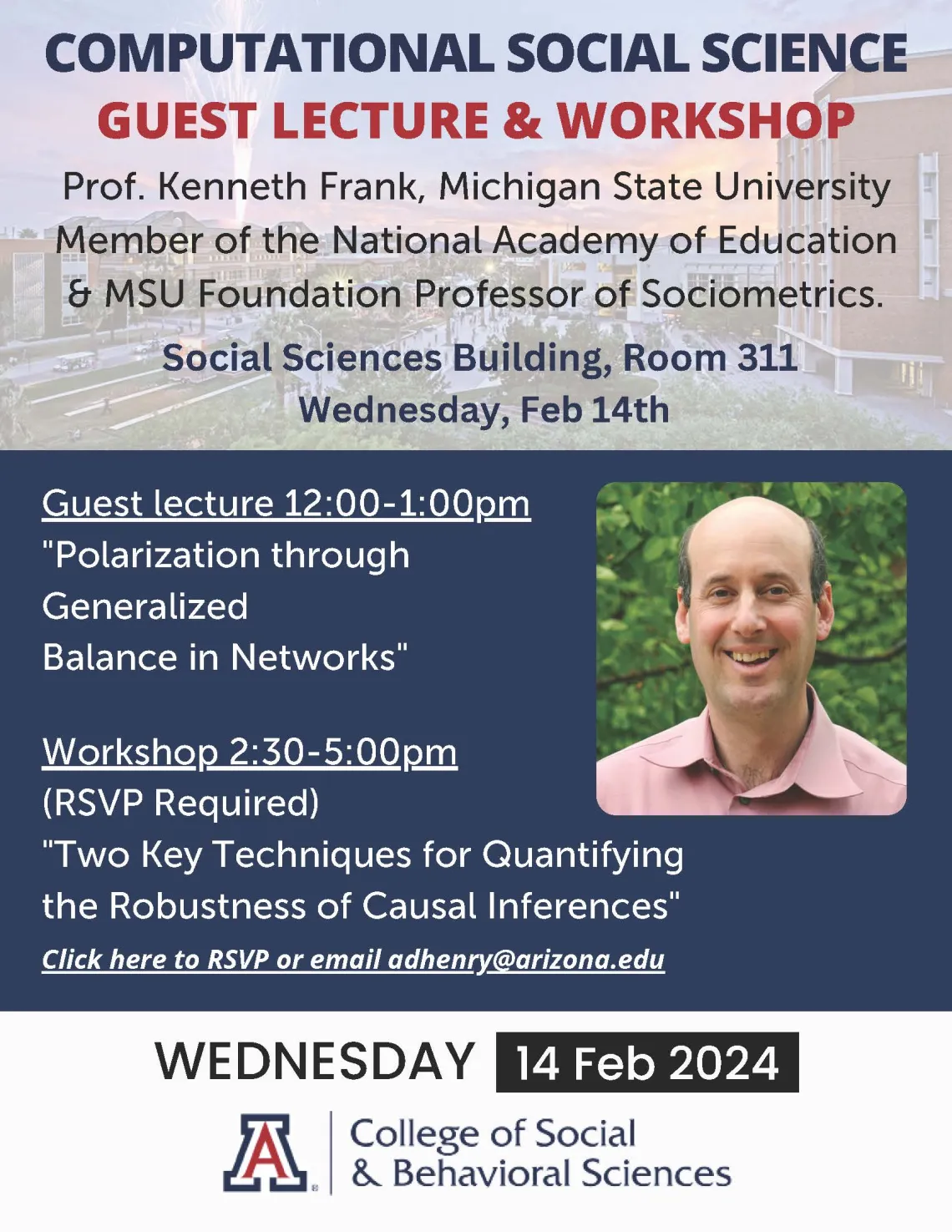 Flyer for Computational Social Science workshop with Kenneth Frank
