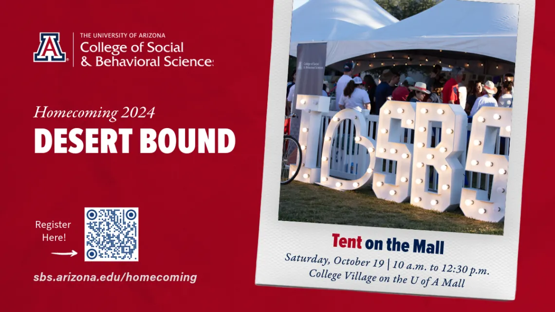 Picture of homecoming tent with the letters I love SBS