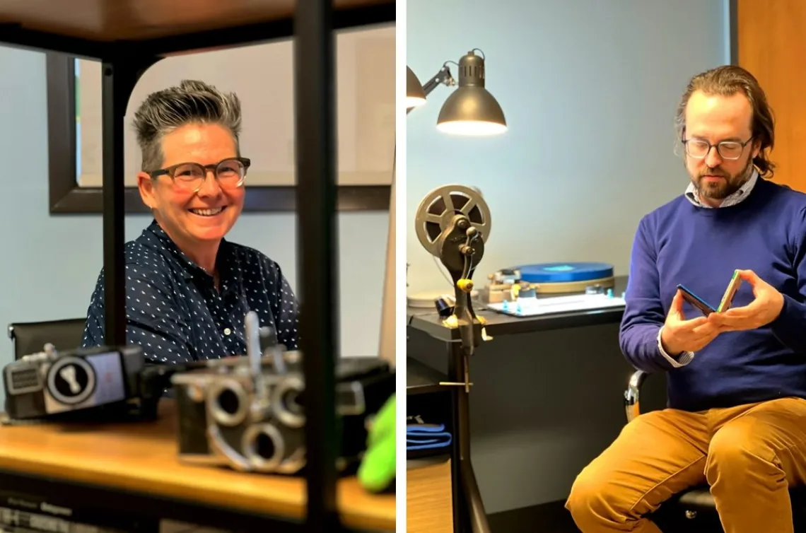 Jamie Lee and Zack Lischer-Katz in the co/lab