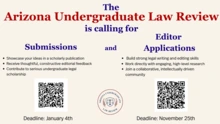 The Arizona Undergraduate Law Review