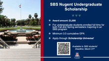 SBS Nugent Undergraduate Scholarship