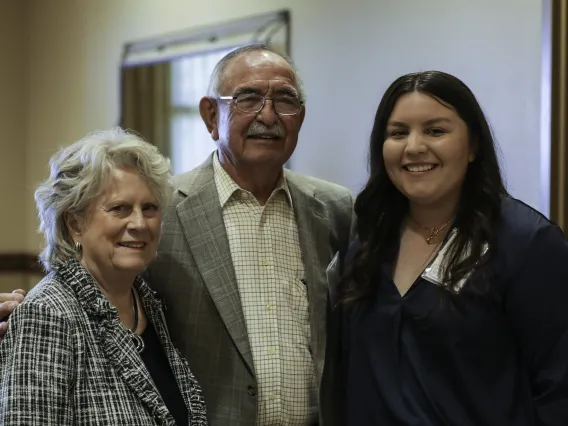 Rowene Aguirre-Medina, Roy Medina, and Innovation Circle Scholar Zoey Rubinoff