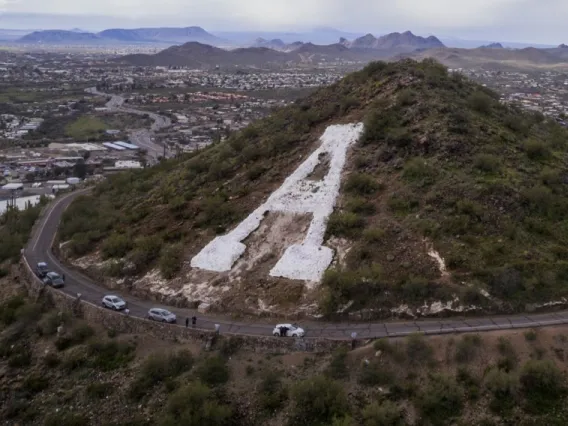 Aerial photo of A Mountain in Tucson