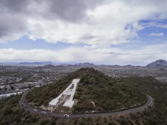 An aerial photo of "A Mountain"