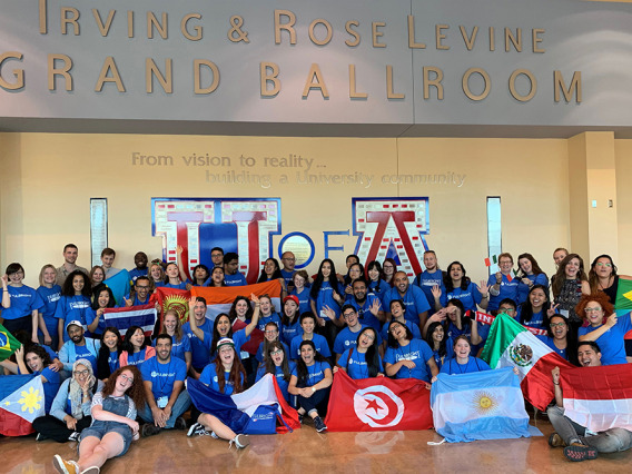 Group picture of Fulbright Foreign Language Reaching Assistants at the Univeristy of Arizona