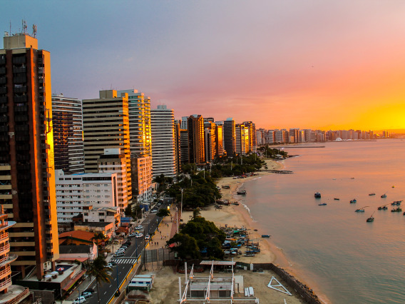 Fortaleza Brazil beach sunset.