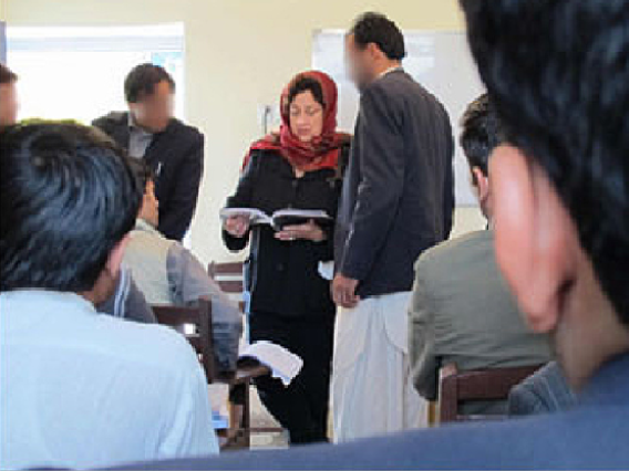 Prof. Maggy Zanger teaches Afghan faculty and journalists