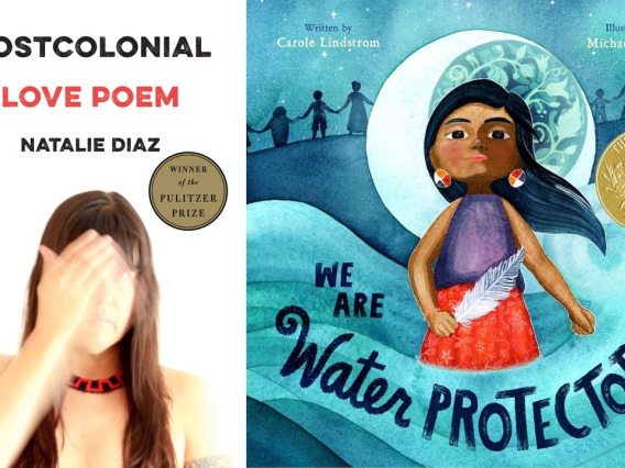 covers of Postcolonia Love Poem and We are Water Protectors