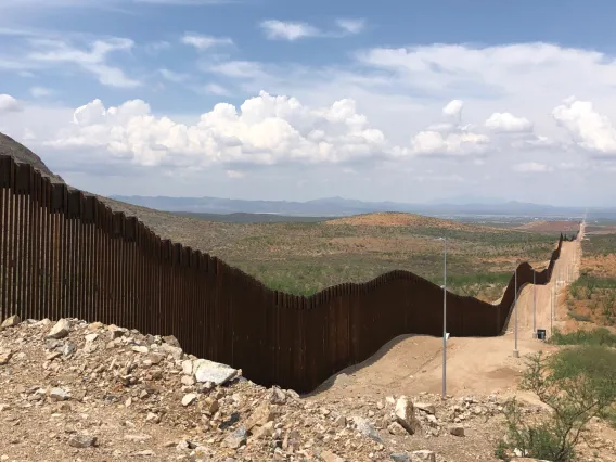 The U.S.-Mexico border wall. 