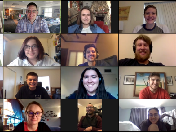 The University of Arizona Wildcat's editorial board in a Zoom call