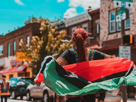 A Juneteenth parade in Philadelphia.