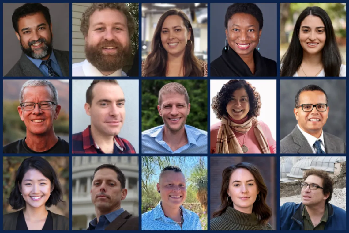 Collage of new faculty photos