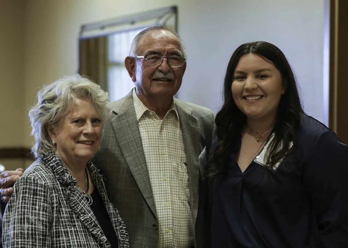 Rowene Aguirre-Medina, Roy Medina, and Innovation Circle Scholar Zoey Rubinoff