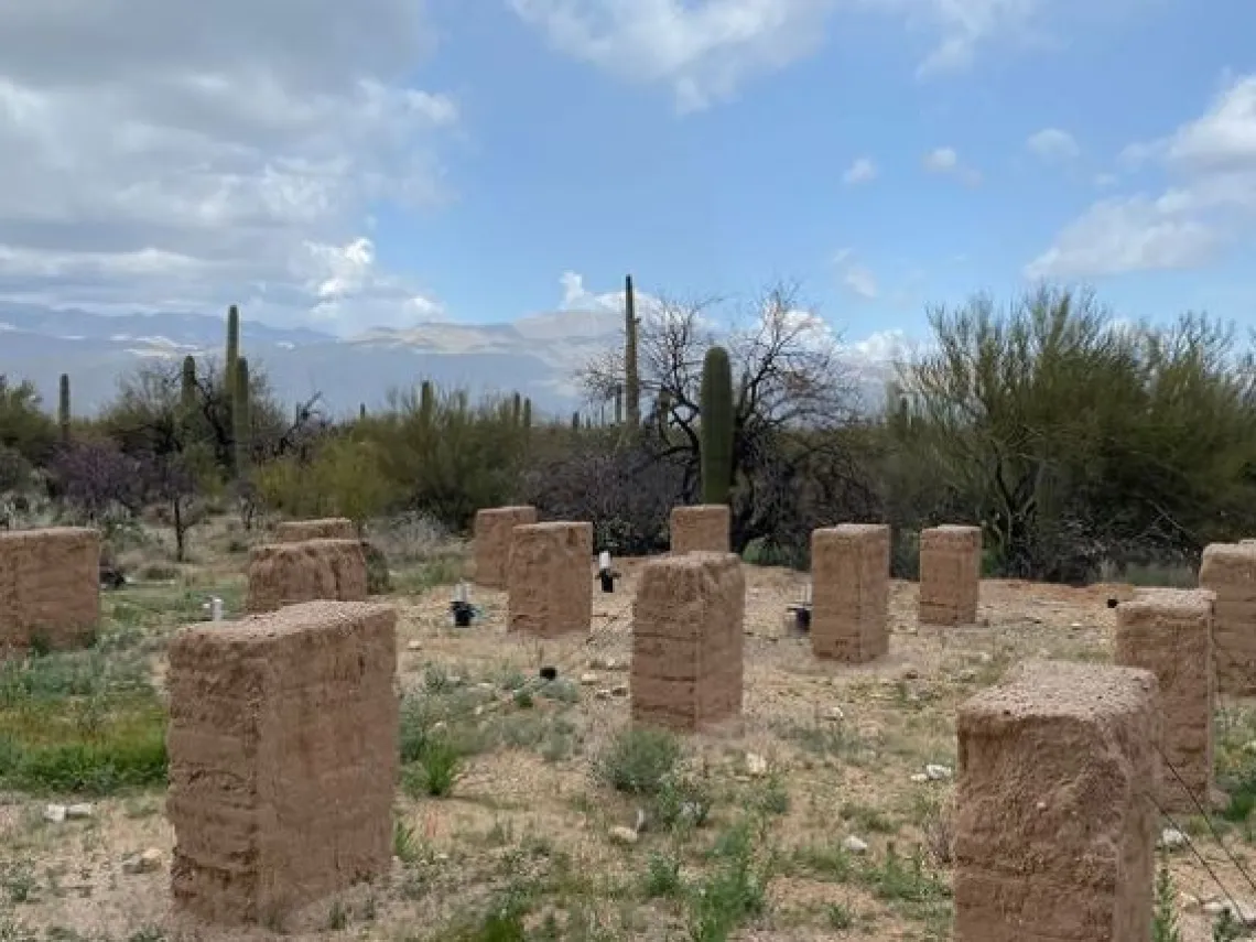 "adobe Stonehenge"  at Saguaro National Park