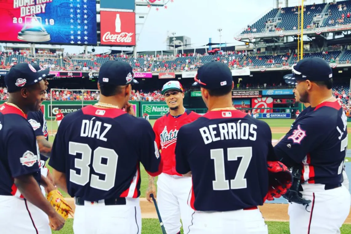 Latino Major league baseball players. Courtesy of La Vida Baseball