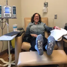 Lisa Adeli when she started her first chemotherapy treatment. 