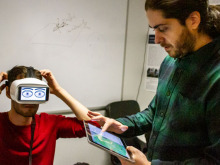UArizona senior Victor Gomes and assistant professor Ren Bozgeyikli developed the Googly Eyes app, which depicts virtual reality users' eye movements through a set of cartoon eyeballs.