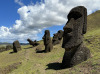 Rapa Nui statues on Easter Island